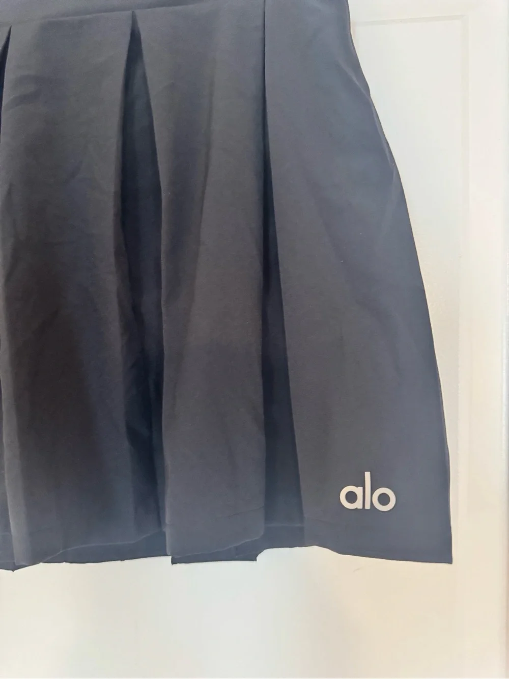Alo Black Rally Tennis Skirt/ Size Medium